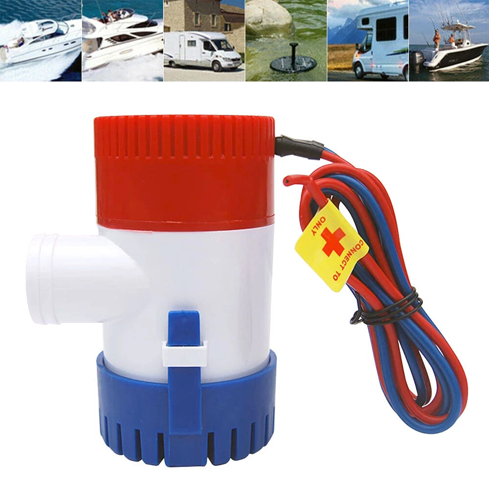 1100GPH 12V Electric Marine Bilge Pump Submersible Water Pump for Yacht Boat