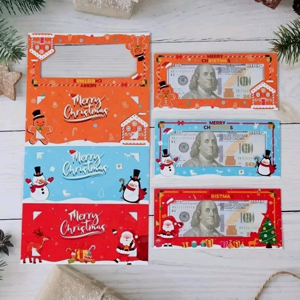 24Pack Mixed Christmas Money Wallet Set Festive Cash Holder Envelopes for Gift Cards & Vouchers