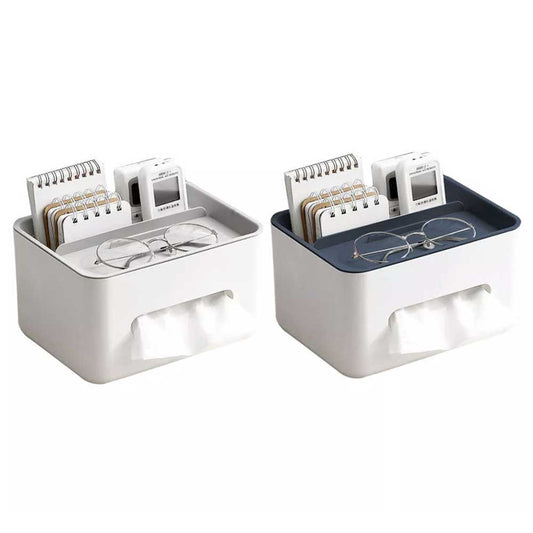 Rectangular Tissue Box Multifunctional Tissue Box Napkin Holder for Living Room