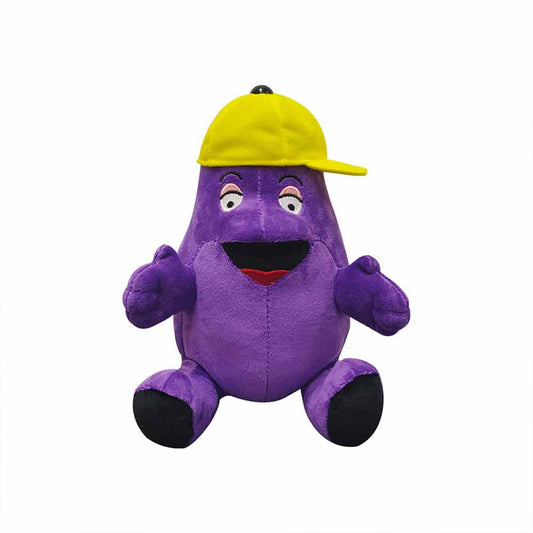 22CM GRIMACE Yellow Hat Plush Doll Purple Eggplant Mcdonald's CollectionToys