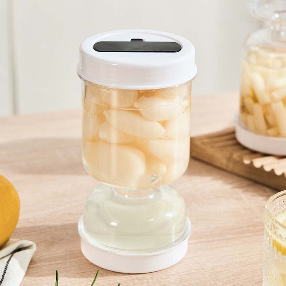 Pickle Jar Hourglass Can Dry Wet Separation Flip Airtight Food Storage Container