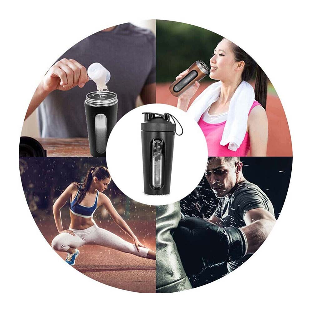 700ml Protein Powder Shaker Mixer Cup Scale Milkshake Drink Shake Bottle Sport