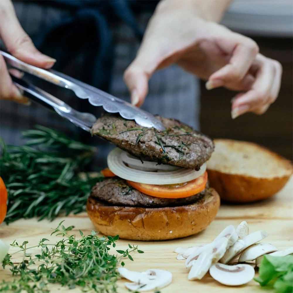 Double Burger Press Hamburger Maker – Non-Stick Aluminum Beef Patty Meat Tool for BBQ