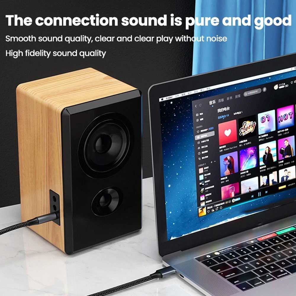 USB A to 3.5 Jack Adapter Wire USB to 3.5mm Aux Line Male to Male Audio Cable