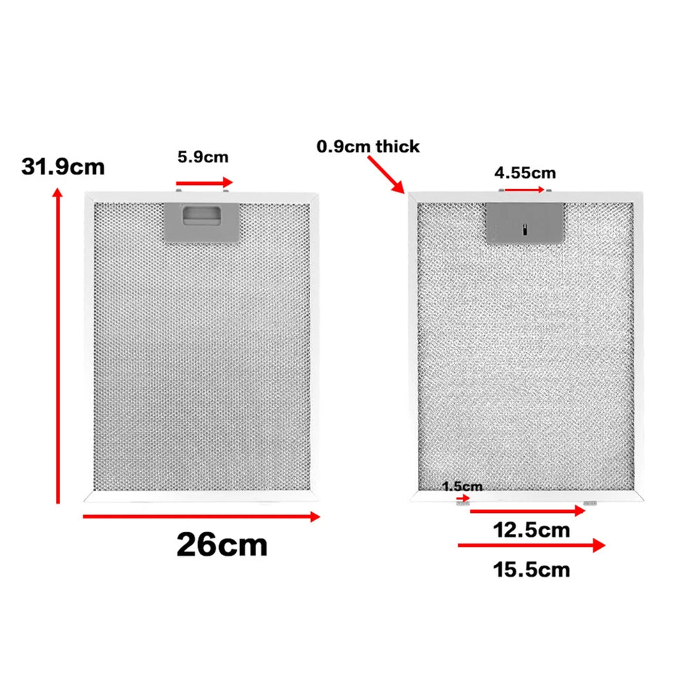 2PCS Cooker Hood Metal Mesh Grease Filter for Kitchen Extractor Fan 320x260 mm