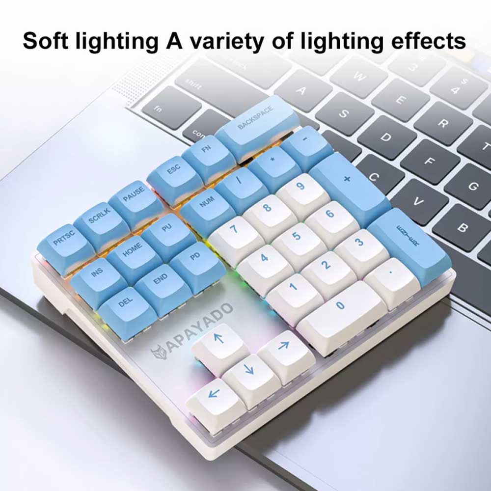 RGB K33 External Mini Keyboard 33 Key Left-Hand PBT Keycap Plug & Play Keypad