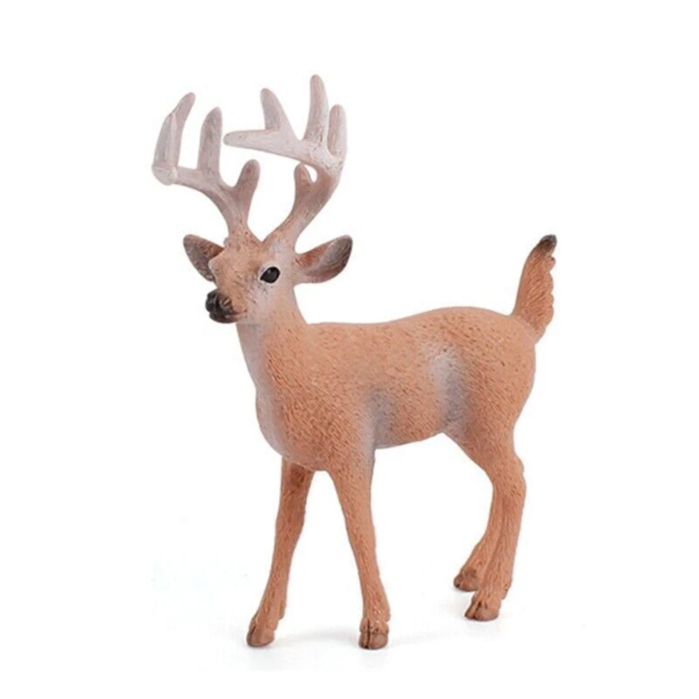 Woodland Animal Figurine Set - 6PCS Deer Fox Rabbit Squirrel PVC Ornaments