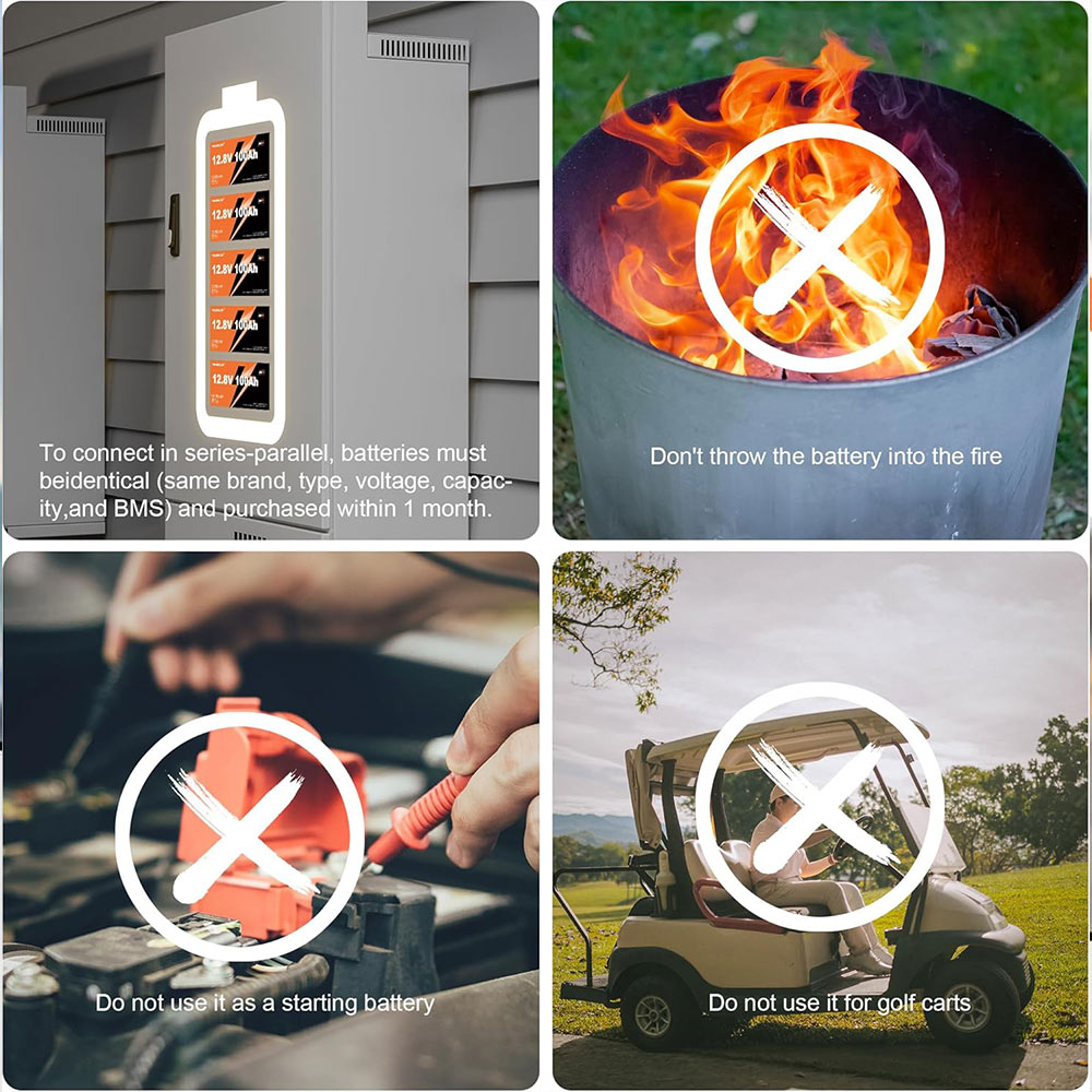 Autory 12.8V 200Ah LiFePO4 Deep Cycle Battery | 3000+ Cycles | Rechargeable Replace SLA AGM RV Camping