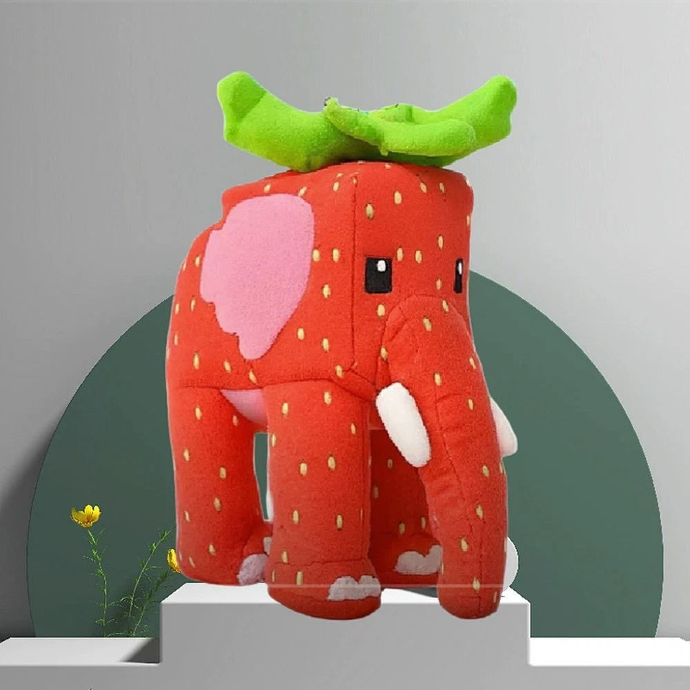Steal a Brainrot Strawberry Elephant Plush Toy Cute Soft Stuffed Animal Doll for Collectors