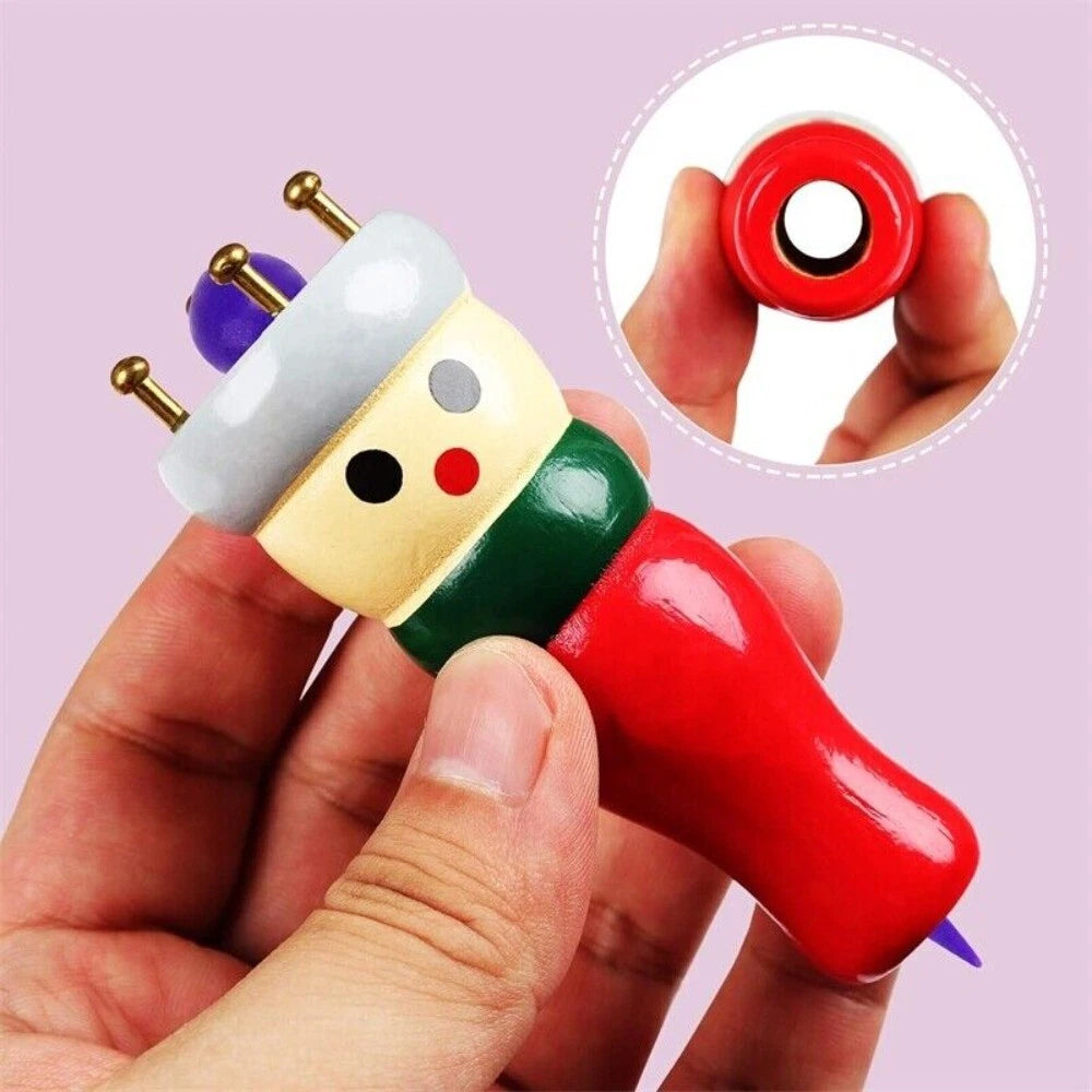 Wooden Spool Knitting Doll Set – 2pcs French Knitting & Corking Tool for Beginners& Craft Enthusiasts