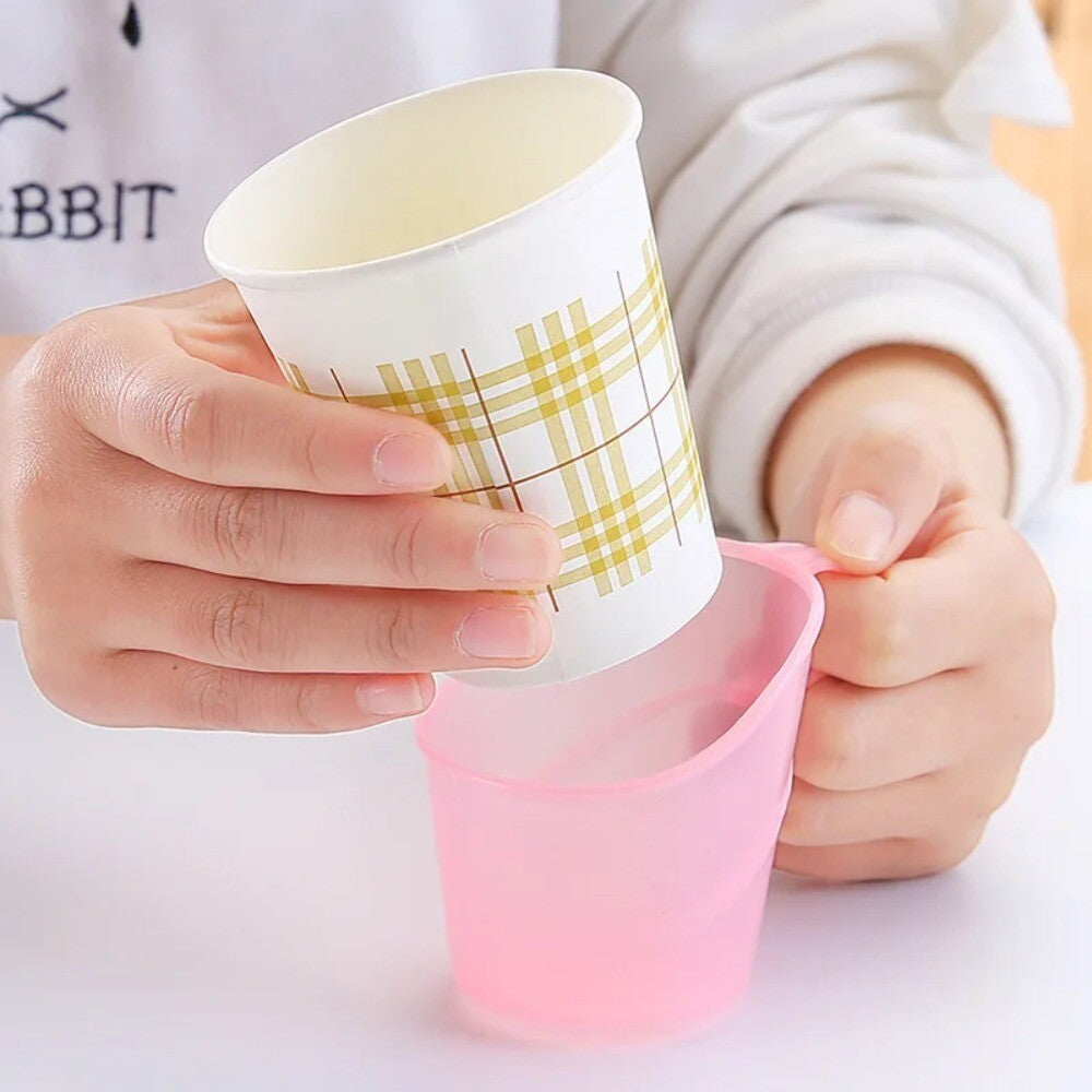 10pcs Anti-Scald Insulated Paper Cup Holder Heat Resistant Home Paper Cup Stand