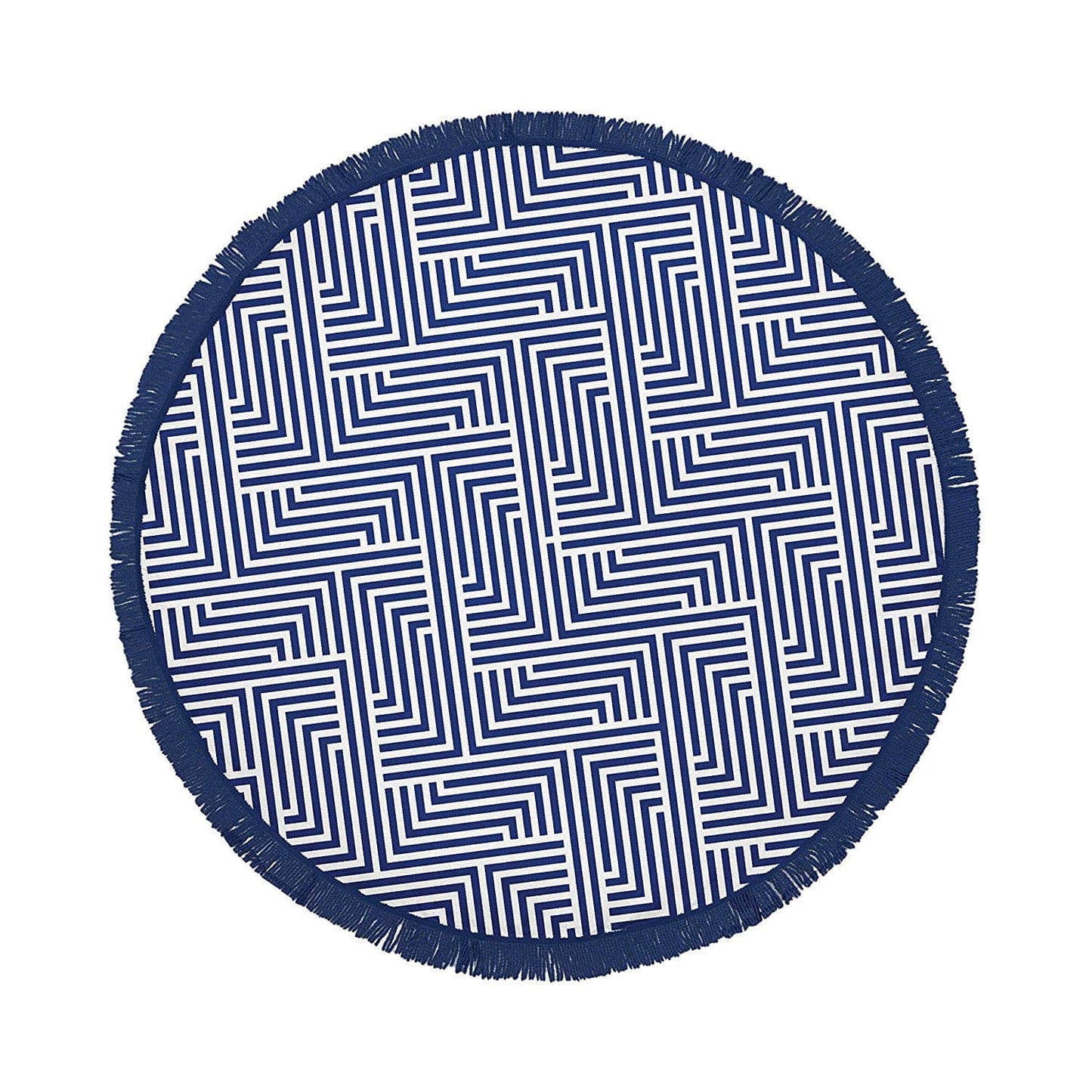 Round Beach Towel with Tinsel - Blue