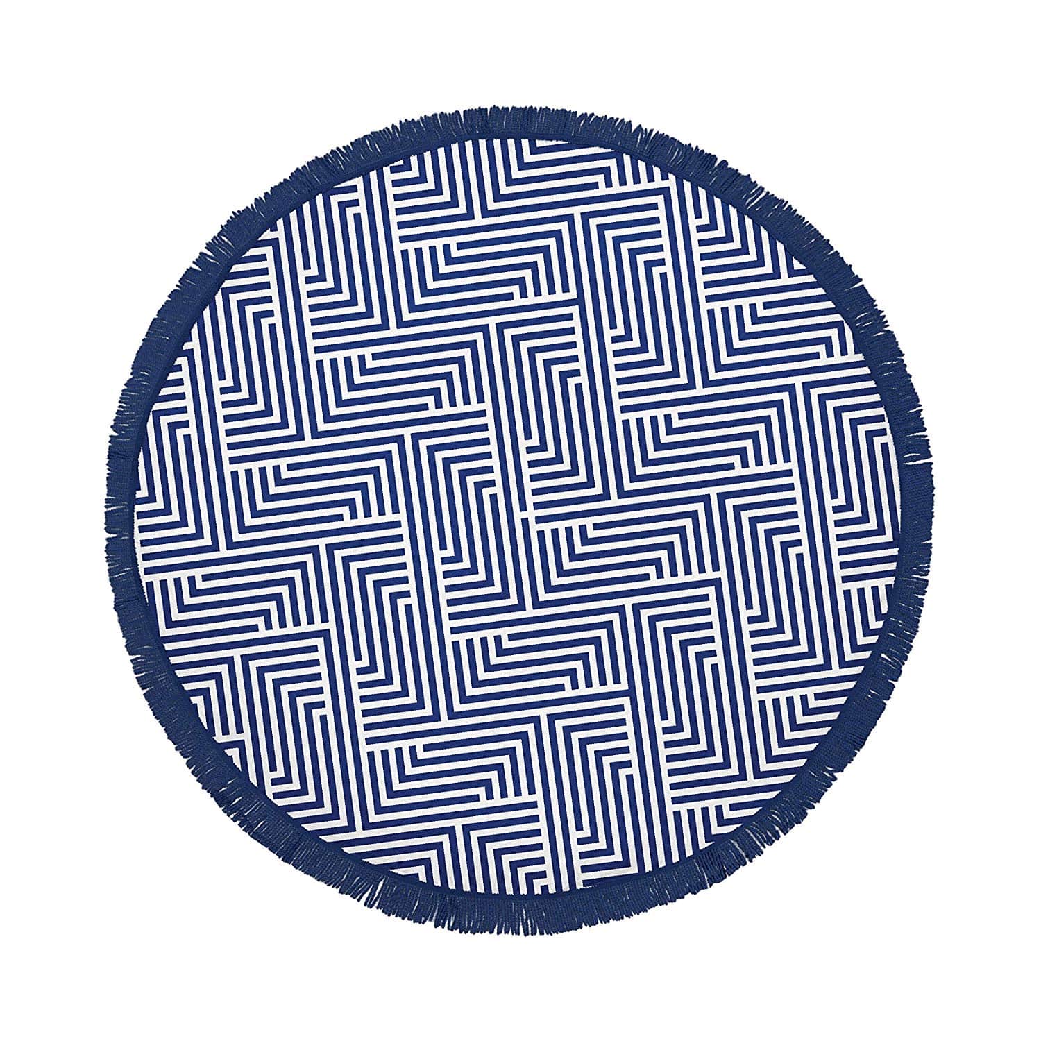 Round Beach Towel with Tinsel - Blue