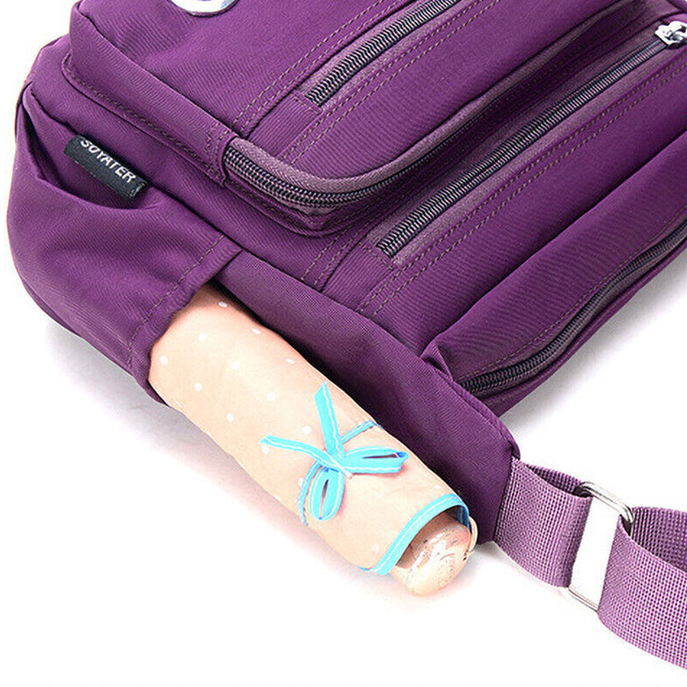 Multi Pockets Canvas Messenger Bag Handbag Cross Body Bags Shoulder Bag Women