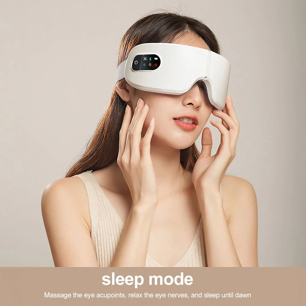 Eye Massager with Heat - Bluetooth Music Heated Eye Mask for Relax & Strain Relief