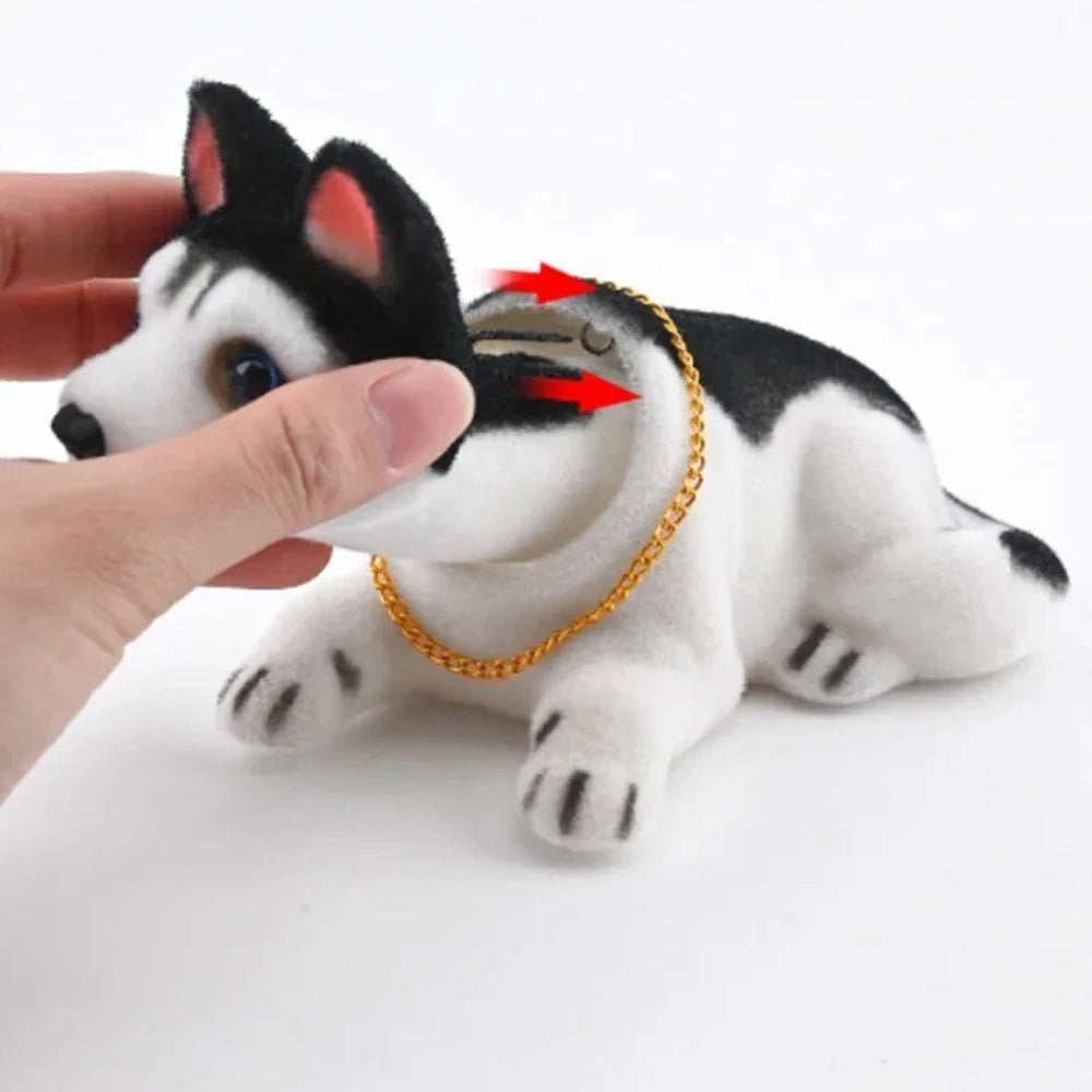 Cute Swing Head Dog Toy – Nodding Bobble Head Puppy for Car Dashboard, Home, or Desk Decor