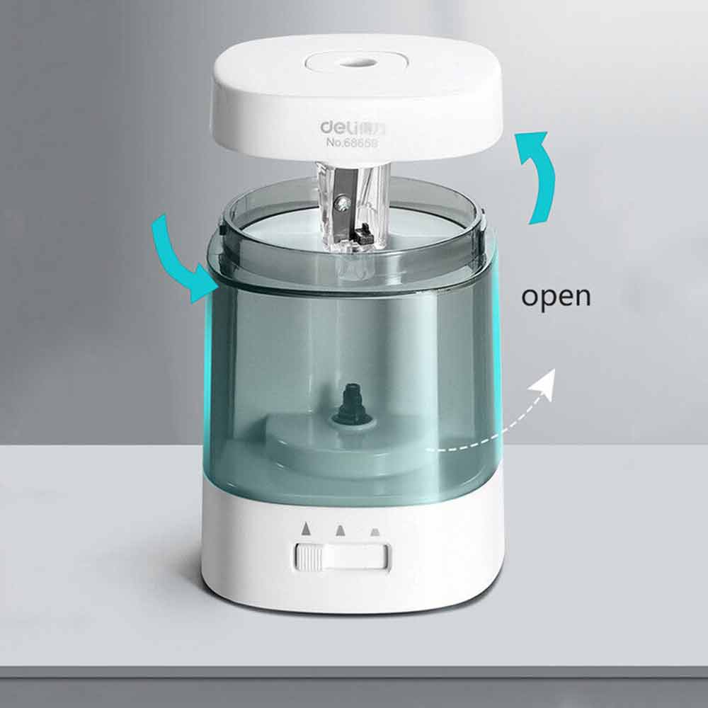 USB Battery Electric Automatic Adjustable Pencil Sharpener 2 Spare Blade