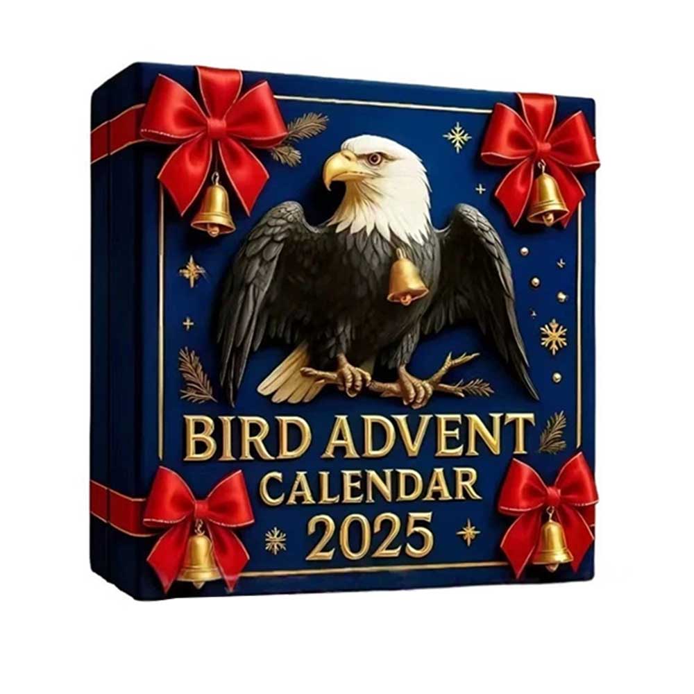 2D Bird Lover's Advent Calendar 2025 – 24 Days of Festive Countdown with Acrylic Bird Ornaments