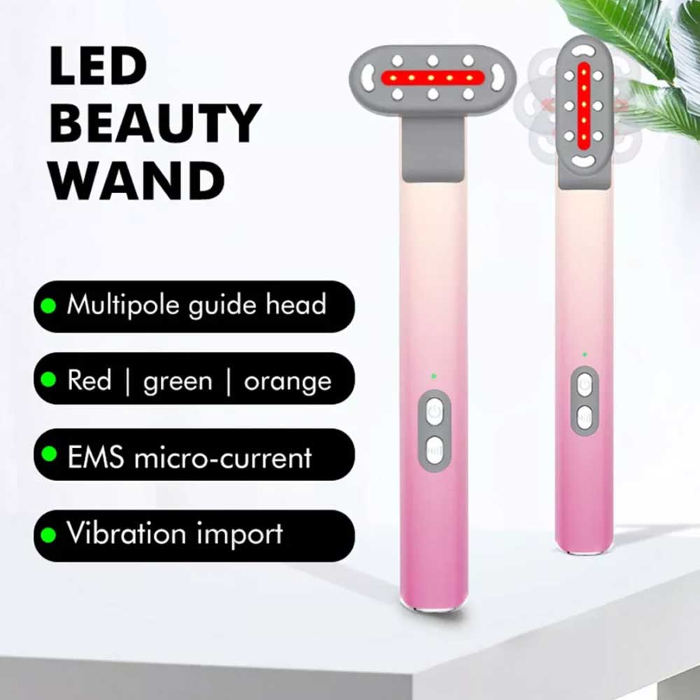 M5 4-in1 Facial Wand LED Red Light Therapy Massage for Skin Care and Anti-Aging