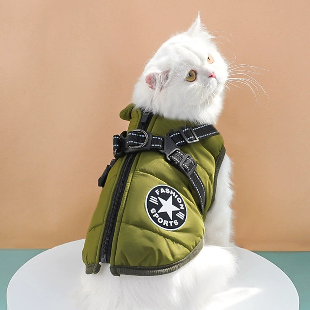 Waterproof Dog Coat – Built-In Harness Winter Jacket for Cold Weather Walks