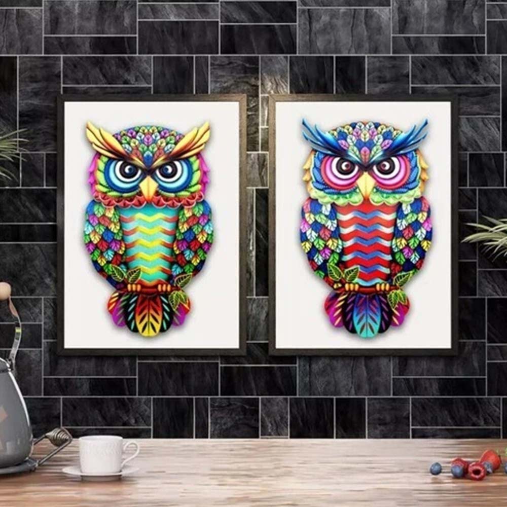 4PCS Metal Owl Garden Decoration – Home Fence Ornament Wall Hanging Art