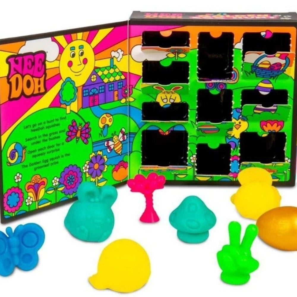 Easter Golden Egg Mystery Hunt – 4 Eggs Filled with 10 Squishy Squeeze Toys