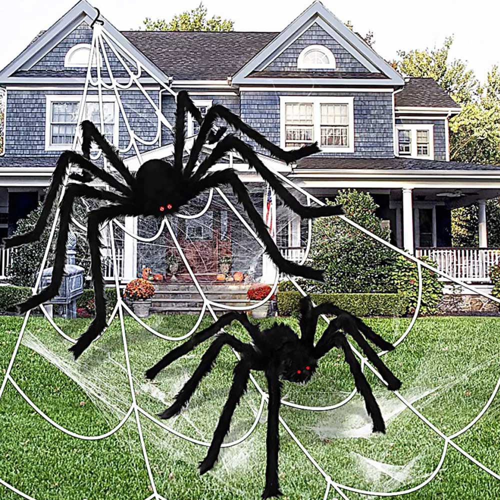 5M Giant Spider Web Halloween Decoration Haunted House Prop Indoor Outdoor Party