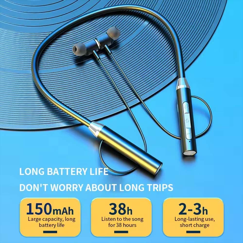 Wireless Bluetooth In-Ear Neckband Earphones - Running Sports Headphones with Mic