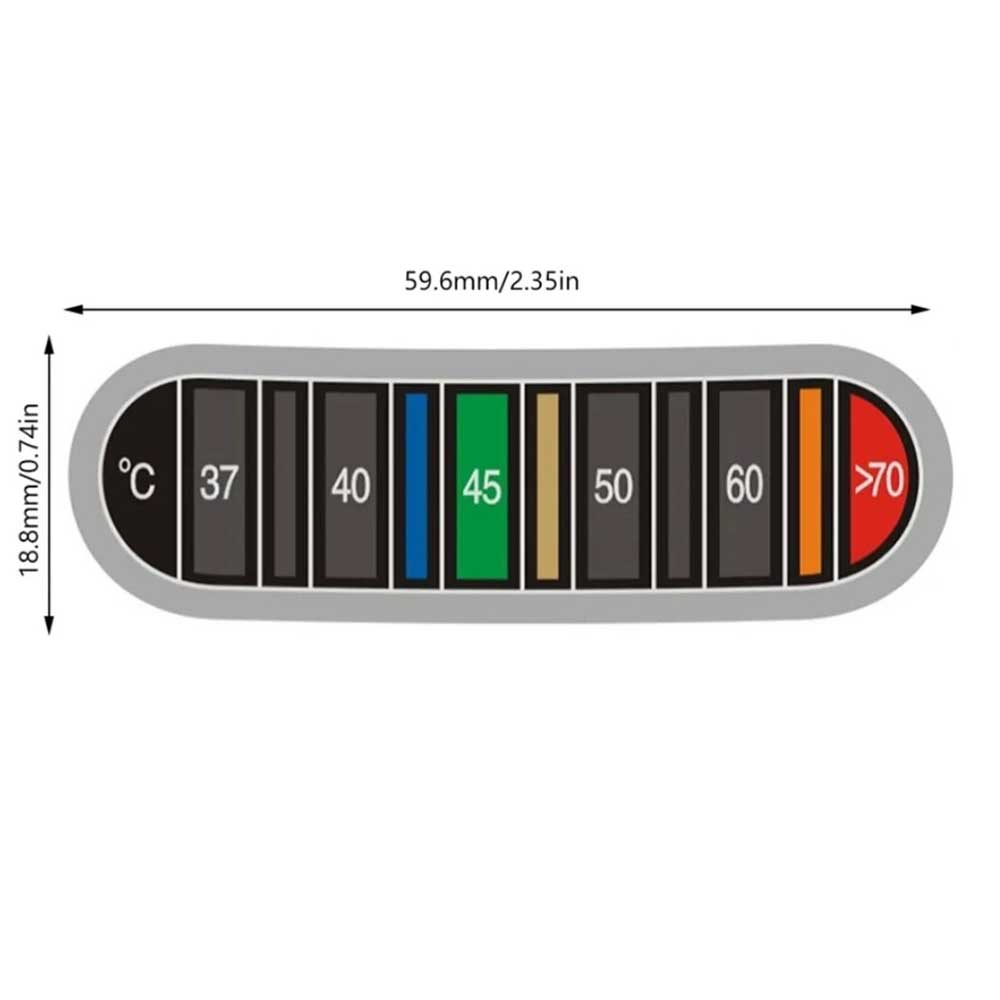 Milk Jug Temperature Strip – 37–70°C Sticker for Coffee Latte Art Frothing