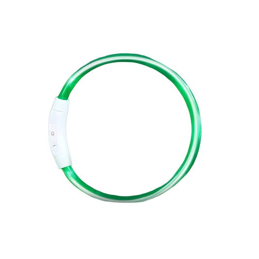 Light Up Dog Collar – USB Rechargeable Pet Flashing Safety LED, Size Adjustable