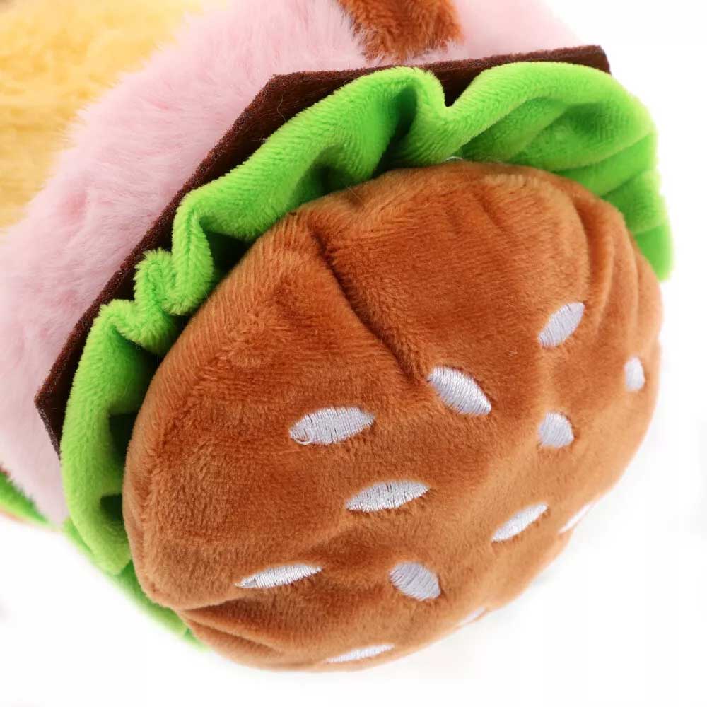 Hamburger Ear Muffs – Funny Fast Food Plush Ear Warmers for Adults, Foldable & Portable Cold Weather Accessory
