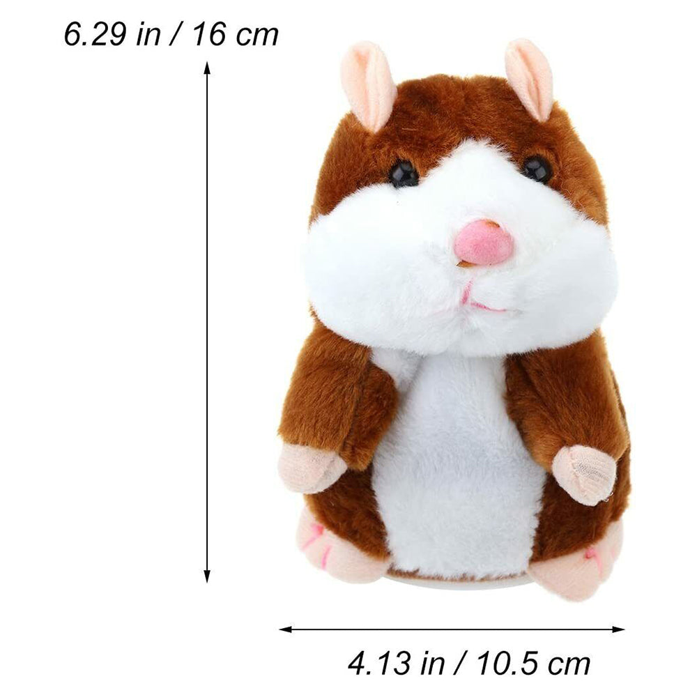 16CM Repeats What You Say Mimicry Pet Toy Talking Hamster Plush Toy