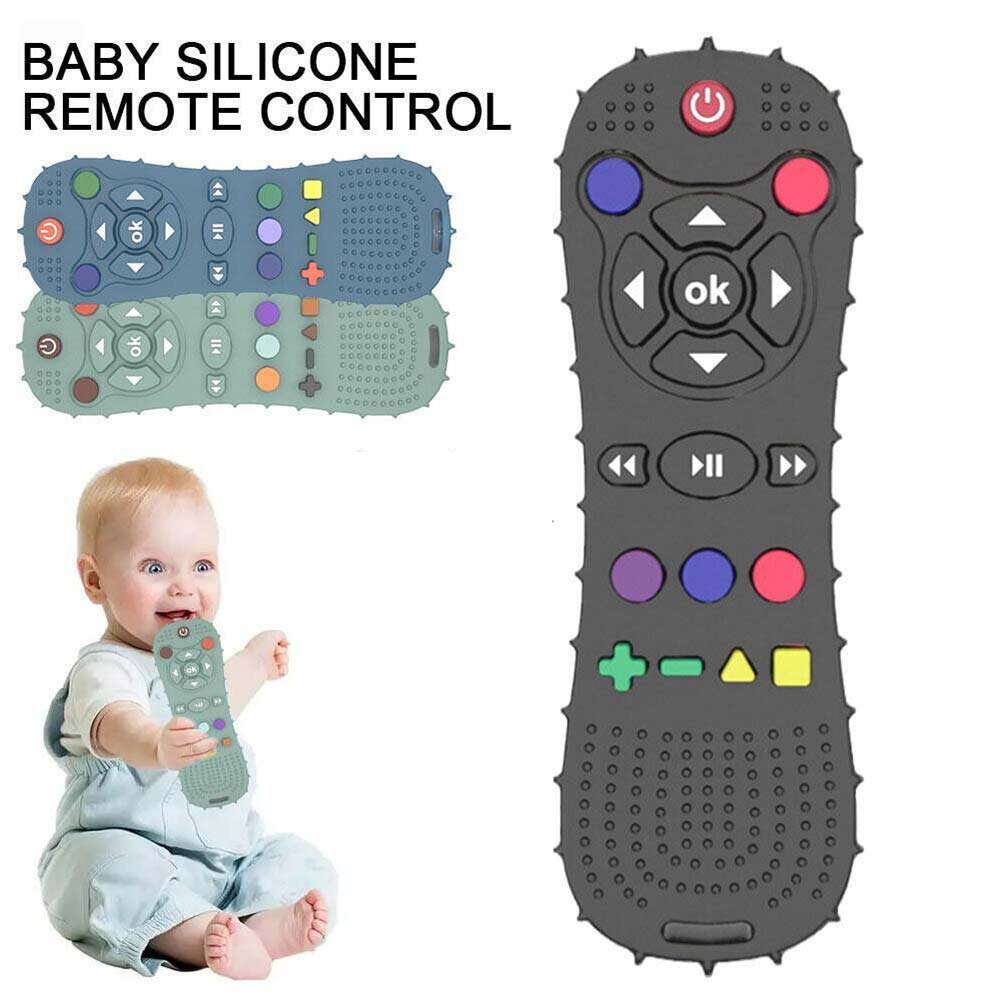 Baby Teething Toy TV Remote Control Shape Chew Toys Teether Silicone Soothe Toy