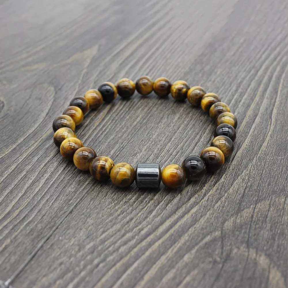 8mm Magnetic Anti-Smoking Bracelet – Natural Stone Cessation Aid for Positive Energy & Craving Relief