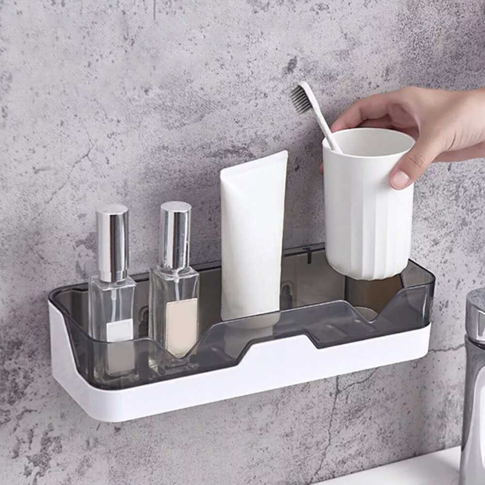 Self Adhesive Bathroom Shower Caddy Shelf Rack Storage Organiser & Wall Sticker