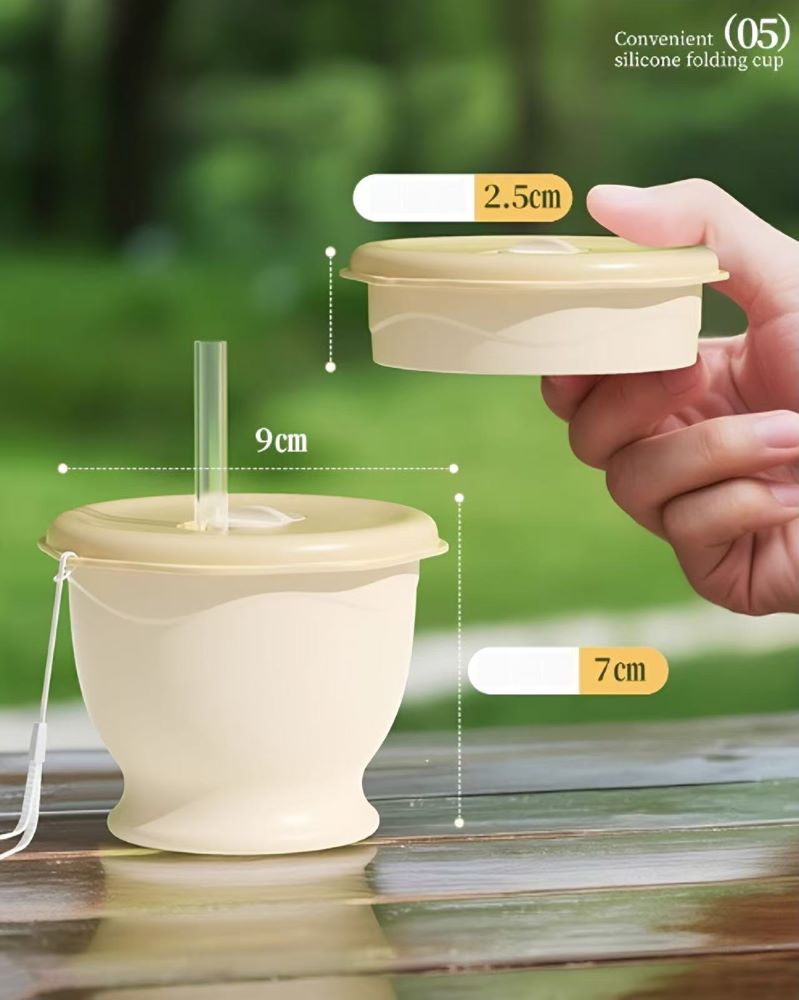 Collapsible Silicone Cup – Portable Folding Travel Cup for Camping Hiking