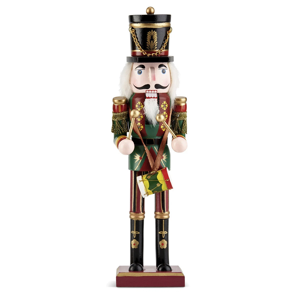 Wooden Nutcracker Soldier Figurines | Traditional Christmas Tabletop Decor with Festive Design