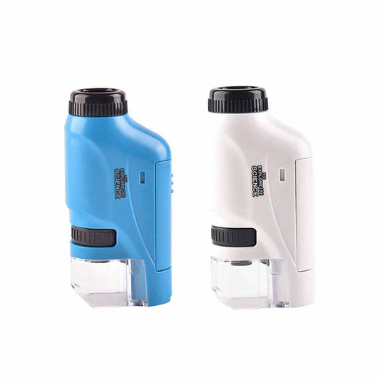 60X-120X Kids Pocket Microscope Handheld Magnification Lens with LED Lighted