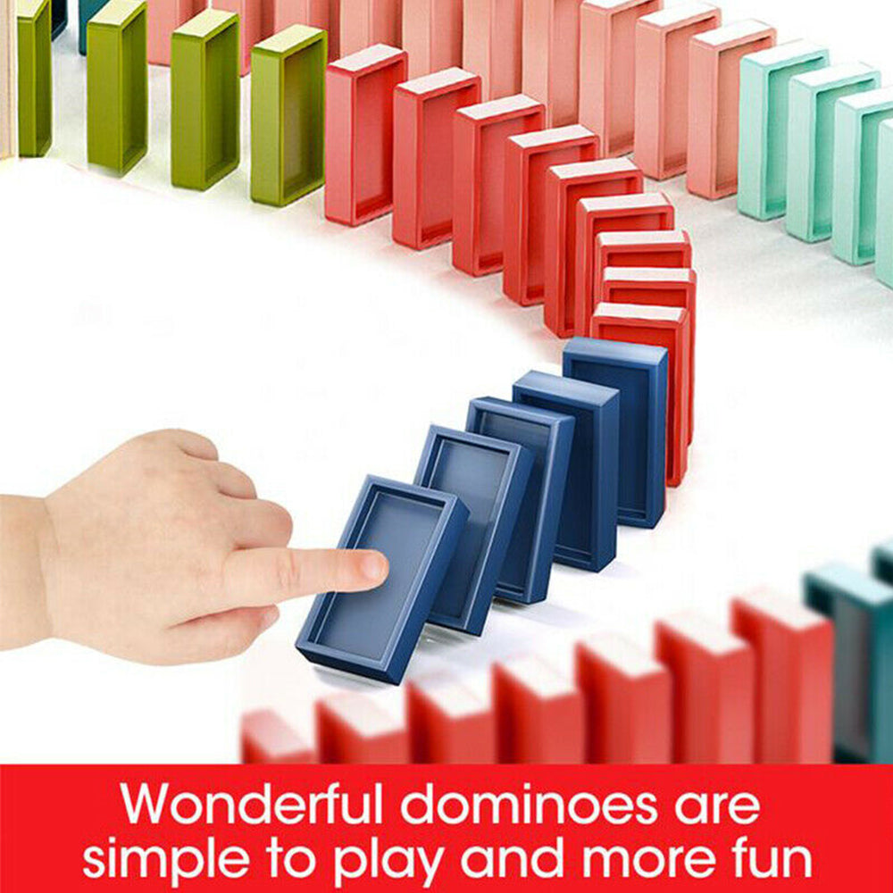 Domino Train Building Blocks Set Stacking Toy Kids Creatives Toys Funny Gift