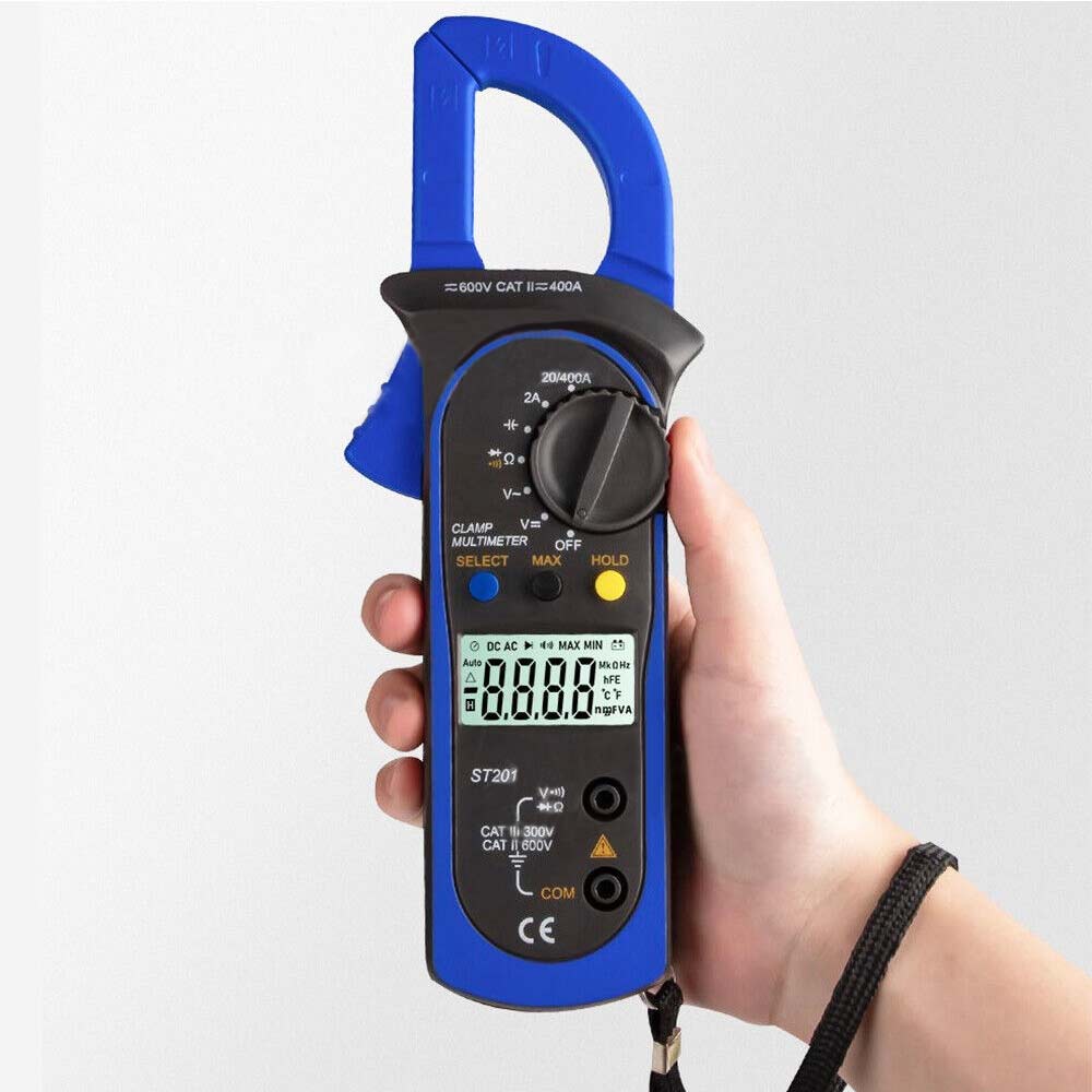 Protable Digital Multimeter Clamp Amp Meter OHM AC Current Voltage Tester Probe