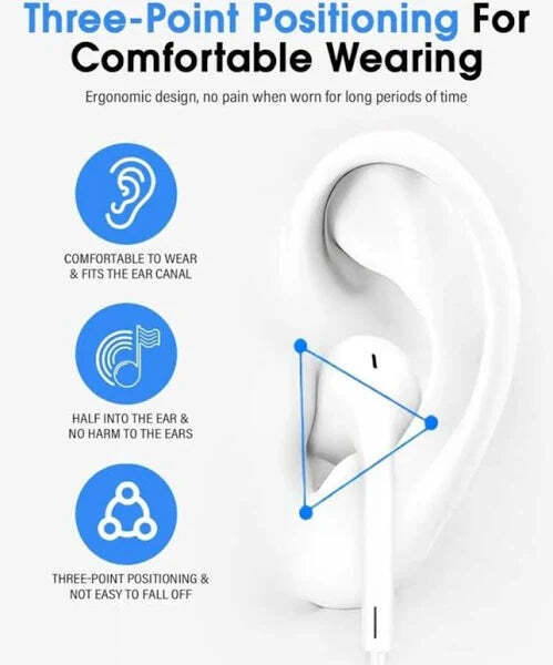 For iPad iPhone X 7 8 11 12 13 14 Pro Max Wired Bluetooth Earphones Headphone
