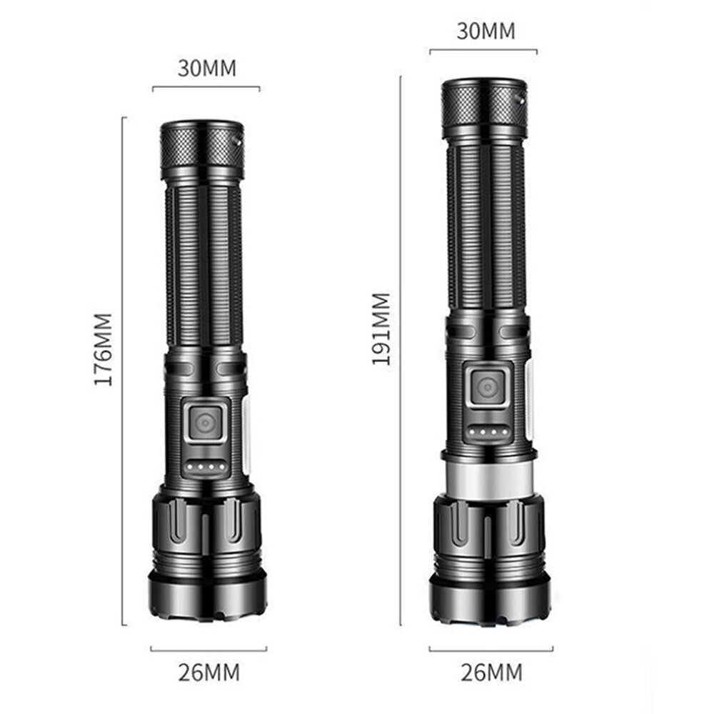 XH-P50 LED Flashlight Tactical Light Super Bright Torch USB Rechargeable