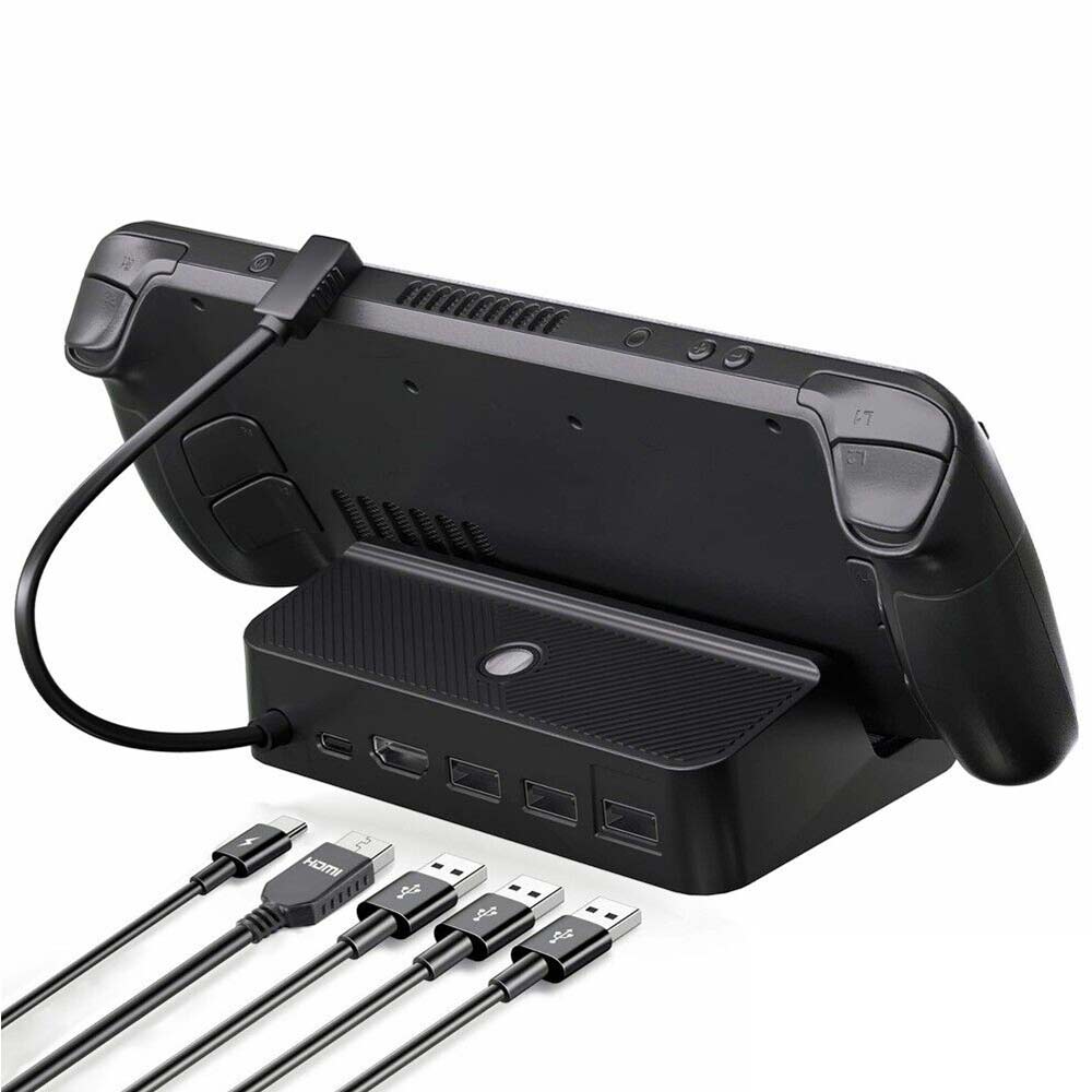 5in1For Steam Docking Station USB2.0 for Valve Steam Deck Charging with HDMI TV
