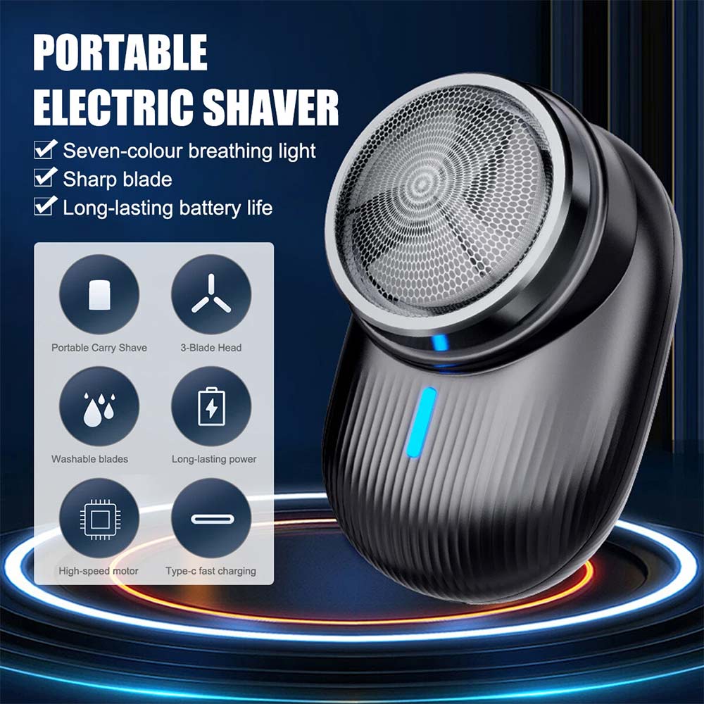 Mini Portable Electric Shaver - USB Rechargeable Travel Razor for Men & Women