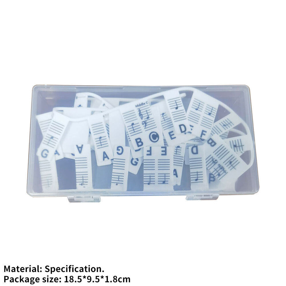 Removable Piano Keyboard Note Labels Reusable Silicone Piano Stickers for 88Keys