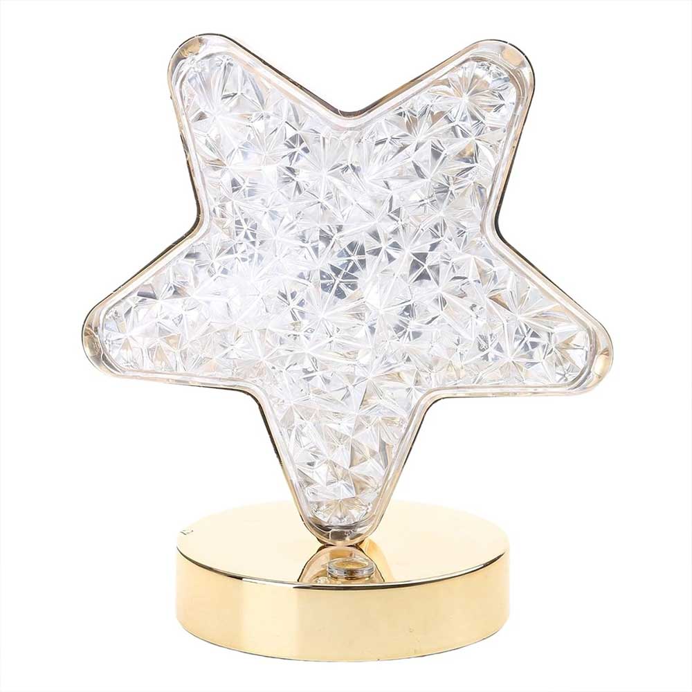 Crystal Touch Table Lamp – USB Rechargeable LED Night Light, Dimmable