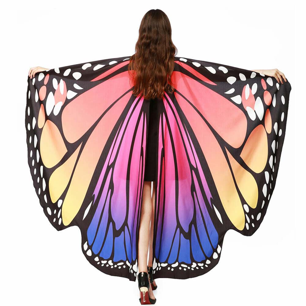 Shawl Butterfly Wings Scarf Halloween Birthday Gift Dress Adult Pretend Cosplay