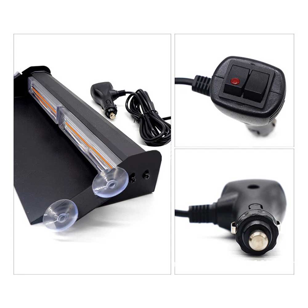 LED Warning Strobe Light Bar - 12V-24V Amber Flashing Roof Beacon for Recovery