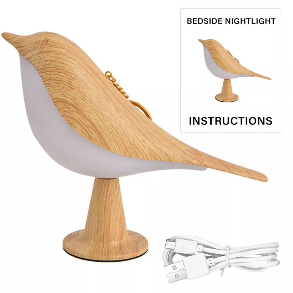2 in 1 Bird Diffuser Lamp Cordless USB LED Table Touch Sensor Bedside Desk Light