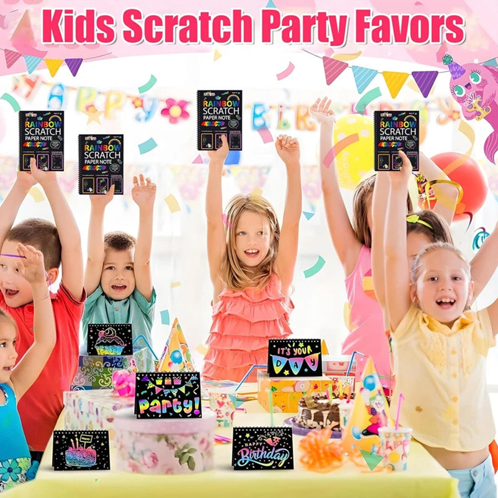 2X Scratch Art Book Magic Rainbow Painting Doodle Board